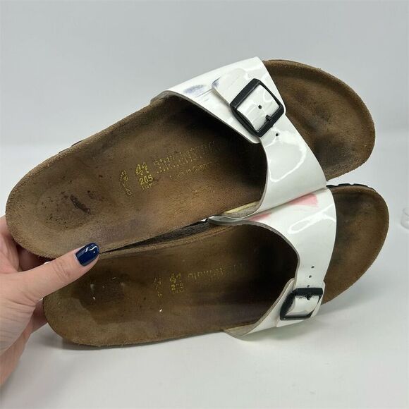 Birkenstock Madrid Small Buckle Sandals White Unisex Size 41 (US 10) Casual - Picture 13 of 15
